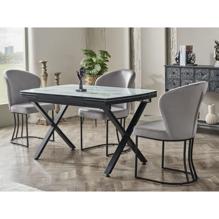 Vega Esstisch-Set Schwarz