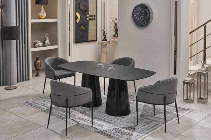 Antik Kristal Esstisch-Set