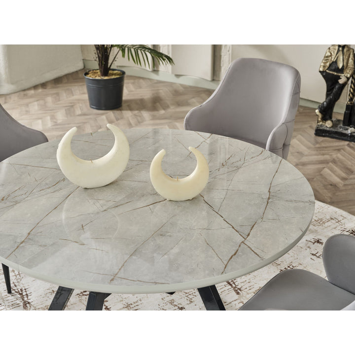 Tuna Esstisch-Set Grau