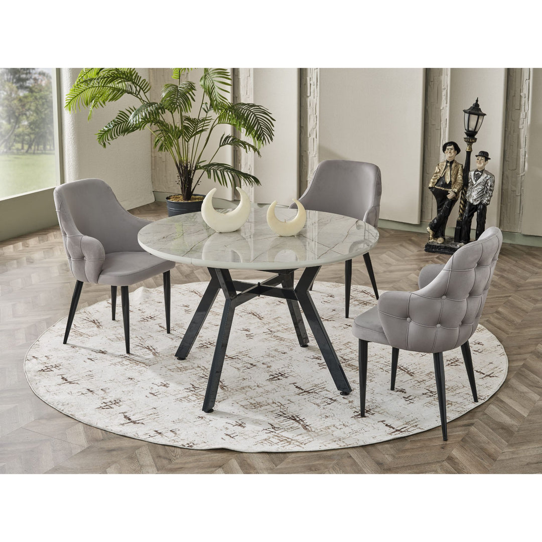 Tuna Esstisch-Set Grau