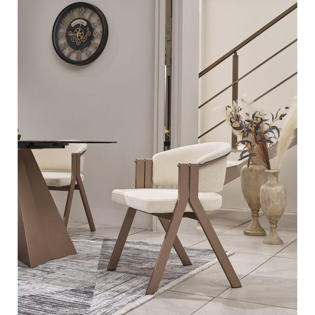 Pramit Kristall Esstisch-Set bronze