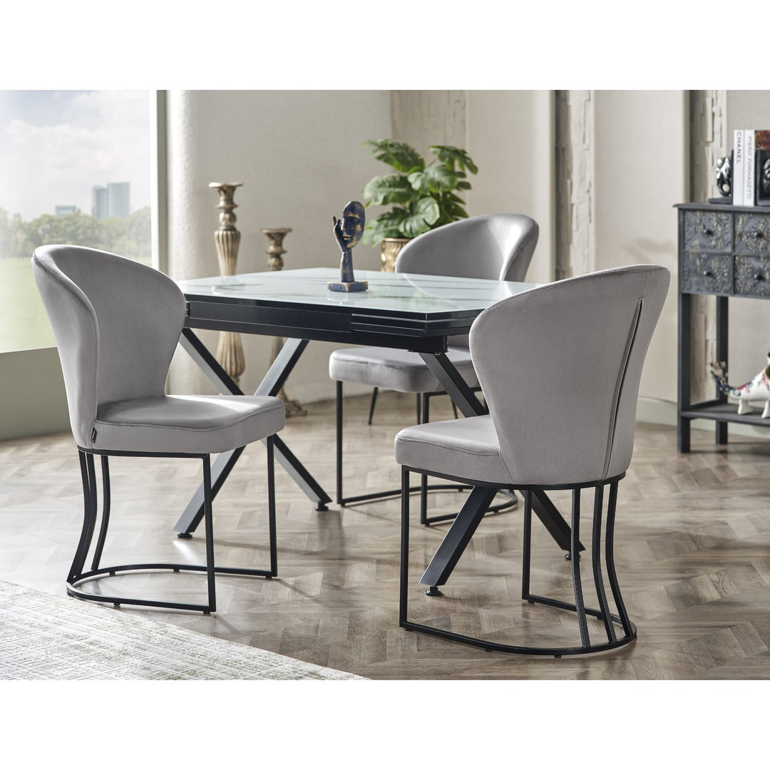 Vega Esstisch-Set Schwarz