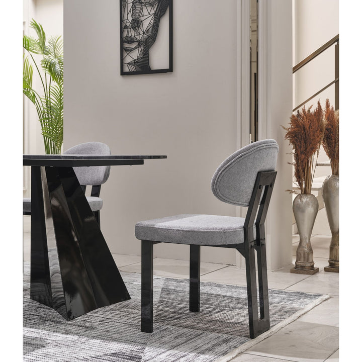 Pramid Mermerit Esstisch-Set