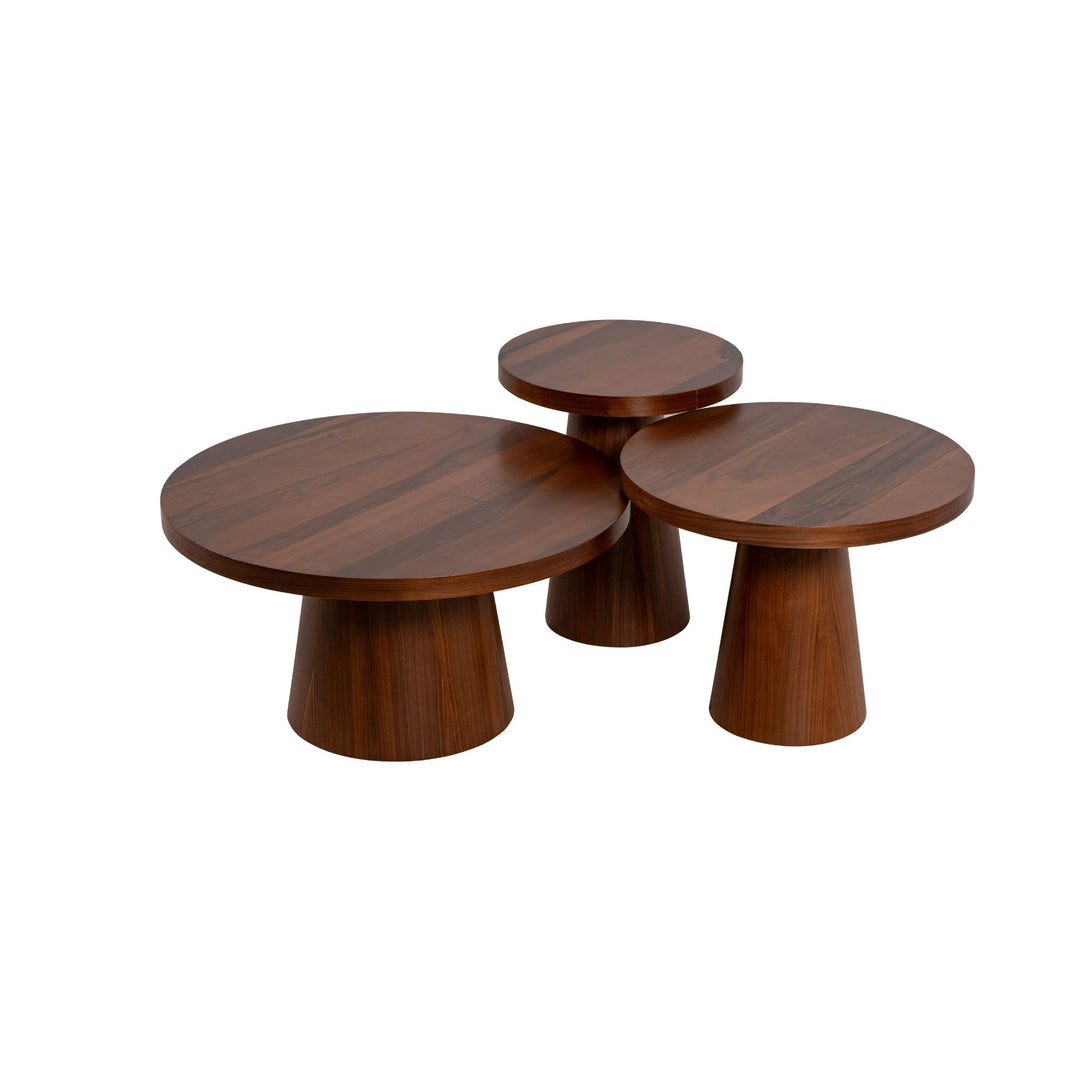 Vira Couchtisch-Set Walnuss