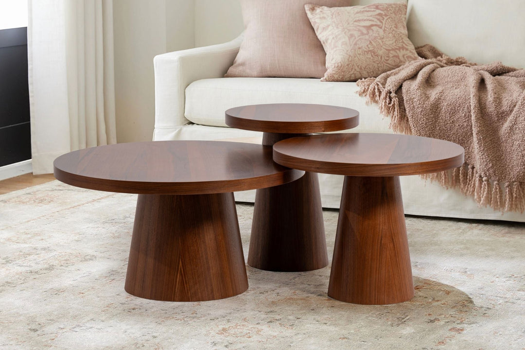 Vira Couchtisch-Set Walnuss – MUFE Möbel Center GmbH
