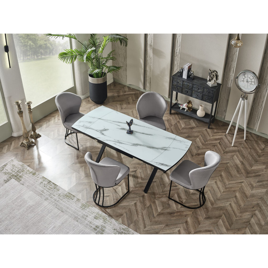 Vega Esstisch-Set Schwarz