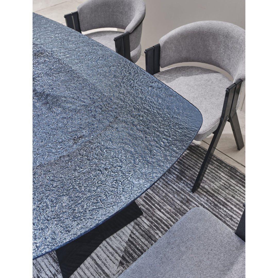 Pramit Kristall Esstisch-Set blau